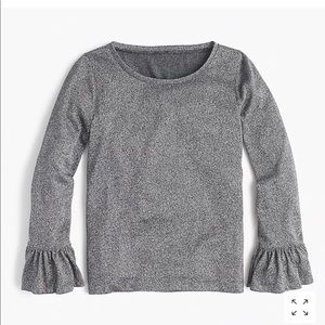J.Crew sparkle bell sleeve top